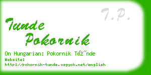 tunde pokornik business card